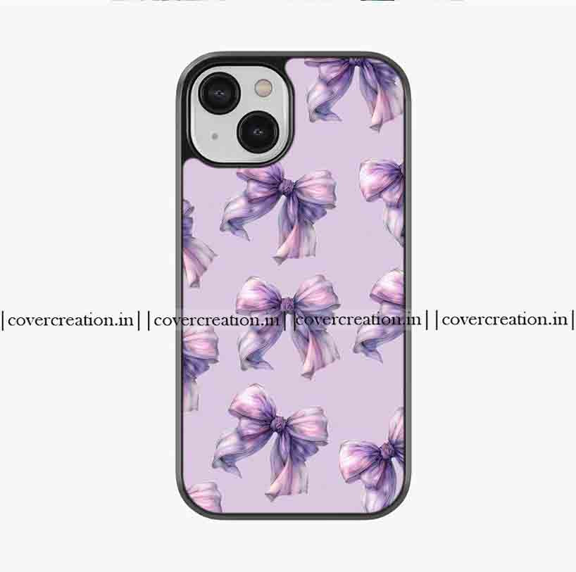 Purple & Bow Aesthetic Butterfly Premium Glossy Phone Case