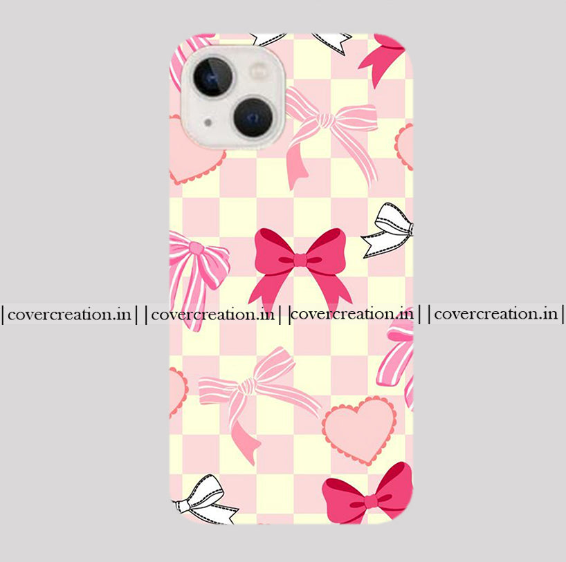 Pink & Bow Aesthetic Hearts Phone Case