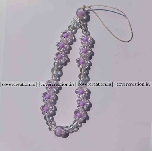 Purple Floral Phone Charm
