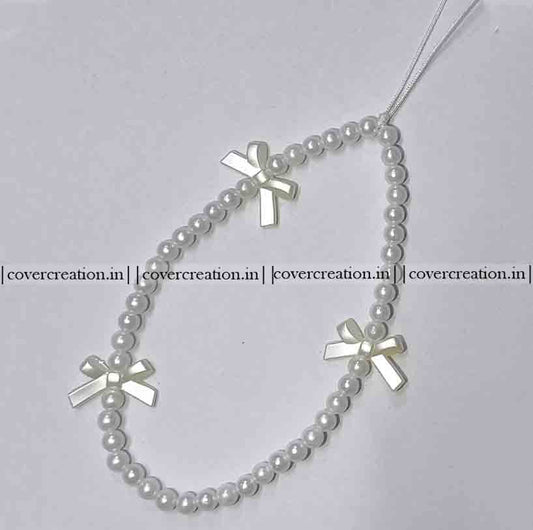 Cross Bow & Pearl Charm