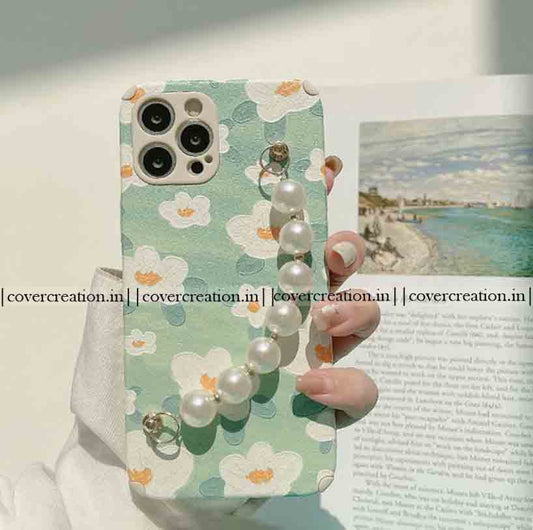 Green Pearl Chain Phone Case