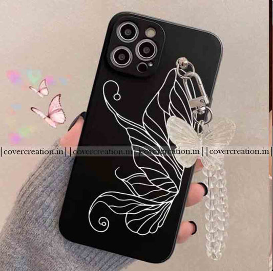 Black Aesthetic Butterfly Chain Case
