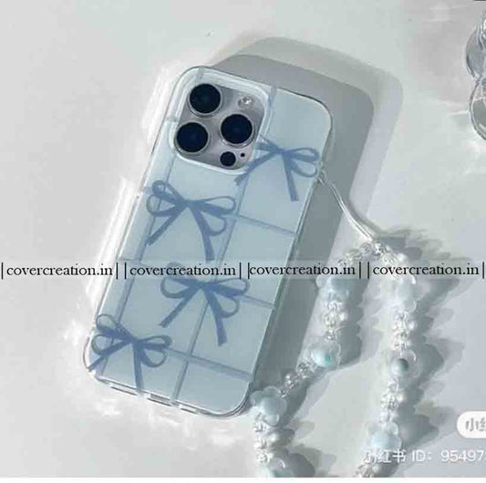 Prettiest Cute Blue bow Chain Phone Case