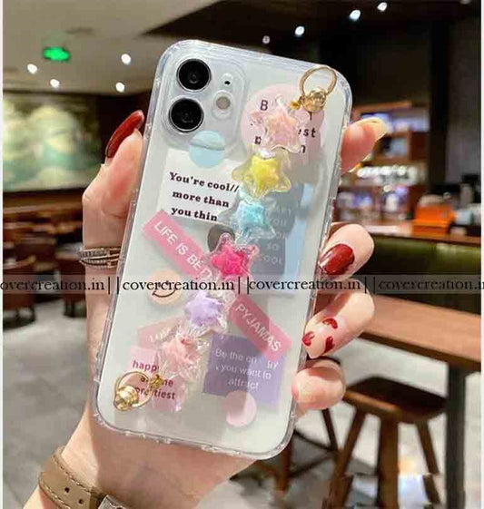 Stickers Clear Chain Phone Case