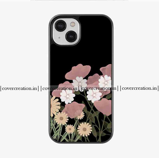 Pink & white Flower Aesthetic Tulips Premium Glossy Phone Case