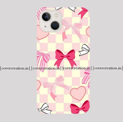 Pink & Bow Aesthetic Hearts Phone Case