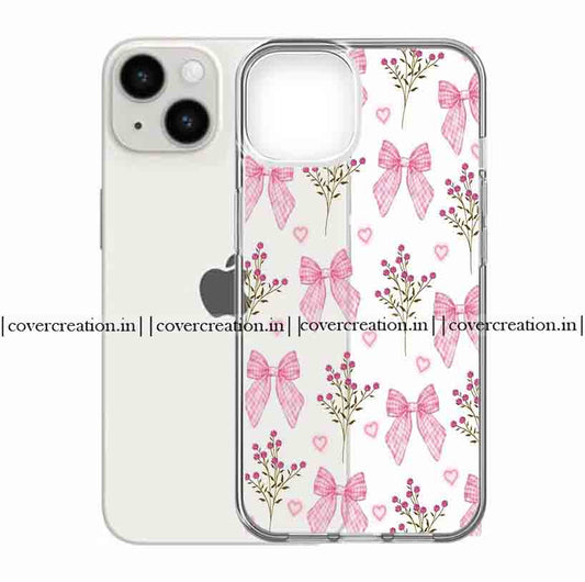 Aesthetic Pink Flower & Bow Case